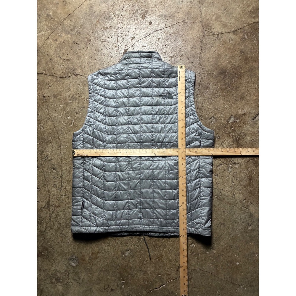 The North Face Thermoball Eco Puffer Vest Mens Large Grey Quilted Full Zip Gilet - Picture 6 of 6